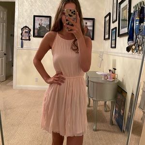 Abercrombie & Fitch baby pink flowy dress